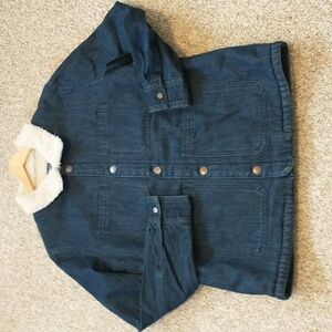NWT United by Blue Sherpa Lined Chore Coat Denim Jacket size Medium